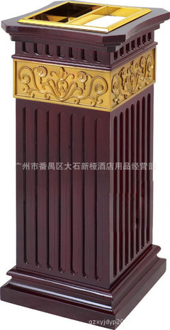A-210玫瑰金四菱角烟灰桶 电梯口专用的优雅卫士
